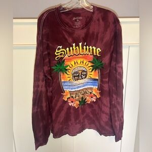 Sublime Red tie-dye longsleeve shirt